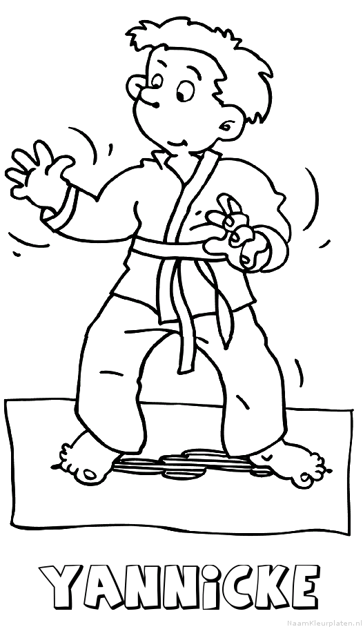 Yannicke judo kleurplaat