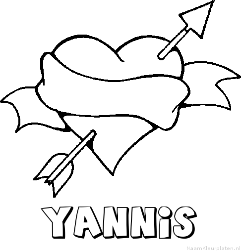 Yannis liefde kleurplaat