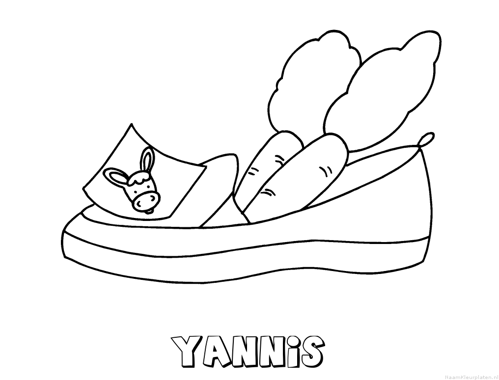 Yannis schoen zetten kleurplaat