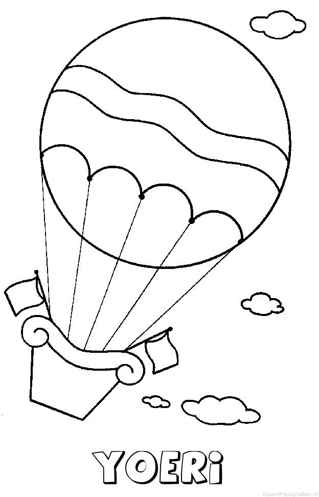 Yoeri luchtballon kleurplaat