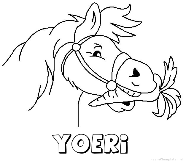 Yoeri paard van sinterklaas kleurplaat