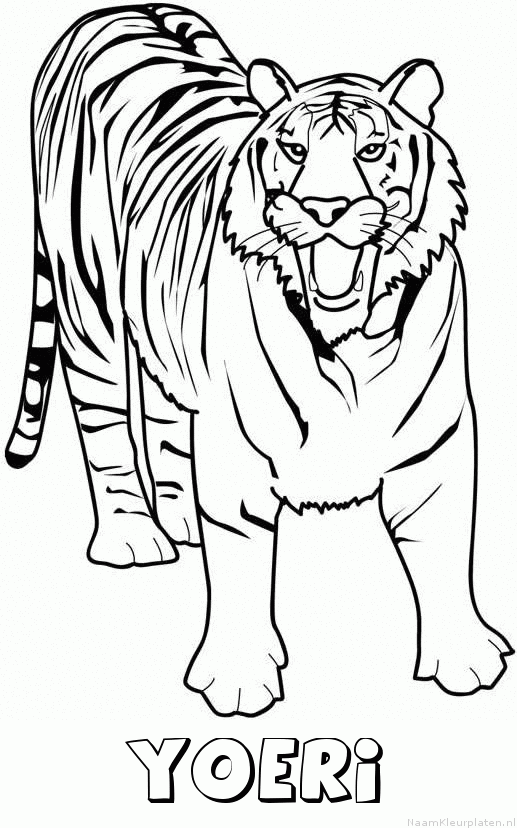 Yoeri tijger 2 kleurplaat