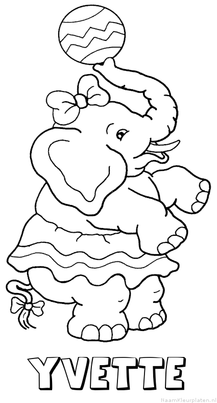 Yvette olifant kleurplaat