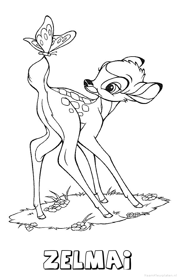 Zelmai bambi kleurplaat