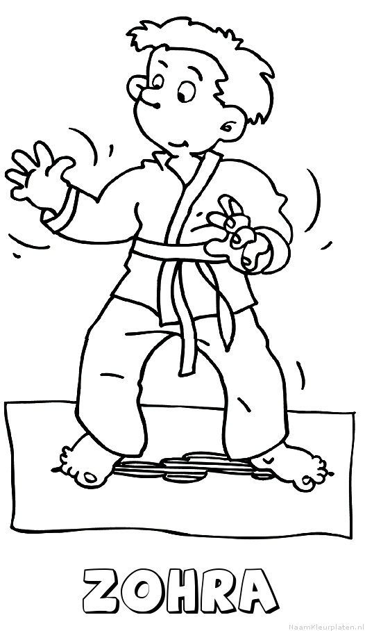 Zohra judo kleurplaat