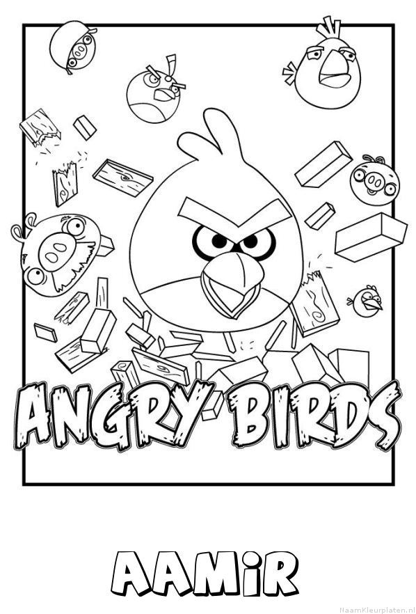 Aamir angry birds kleurplaat
