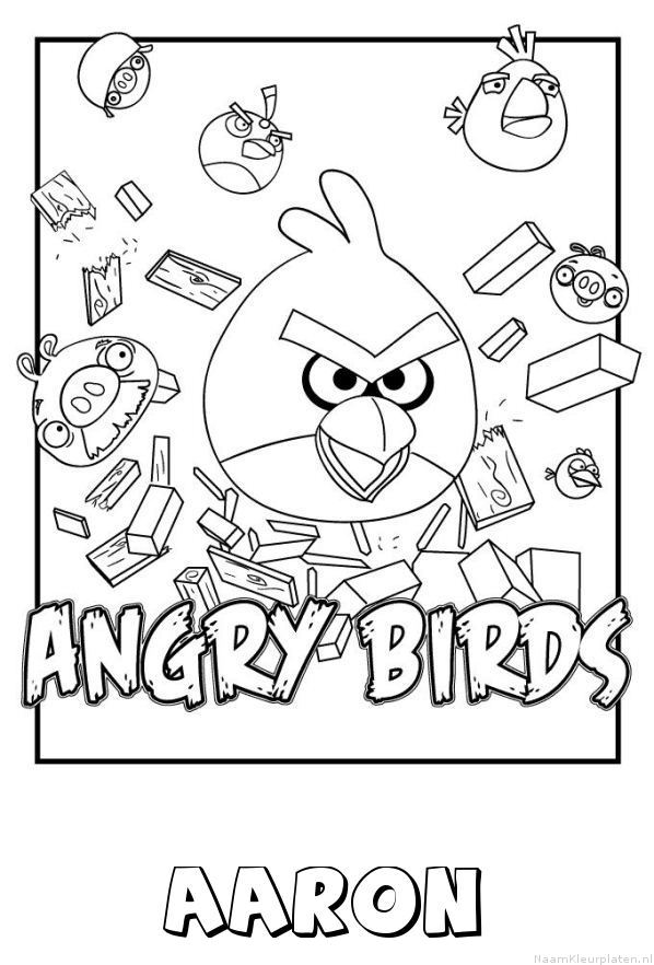 Aaron angry birds kleurplaat