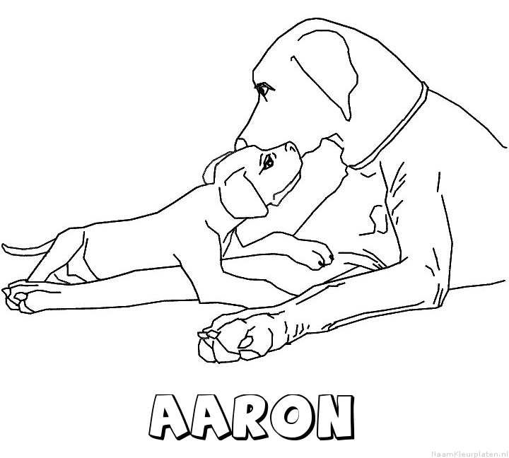 Aaron hond puppy kleurplaat