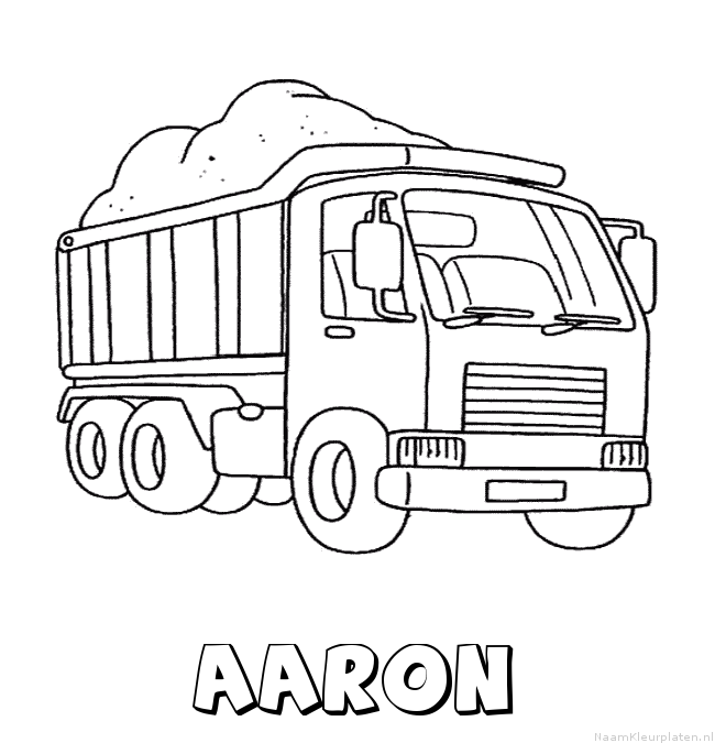 Aaron vrachtwagen kleurplaat