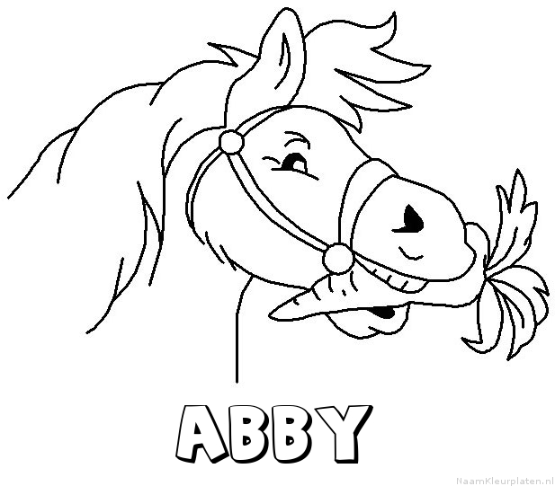 Abby paard van sinterklaas kleurplaat