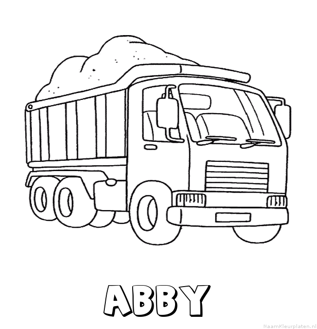 Abby vrachtwagen kleurplaat
