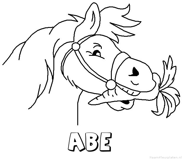 Abe paard van sinterklaas kleurplaat