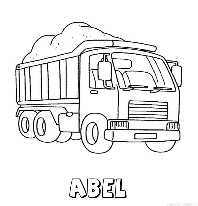 Abel vrachtwagen kleurplaat