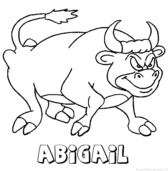 Abigail stier kleurplaat