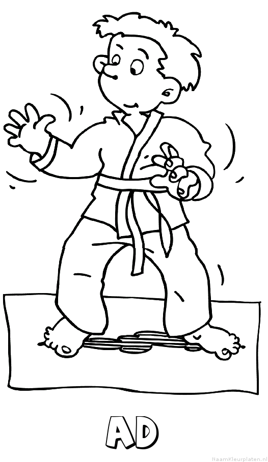 Ad judo kleurplaat