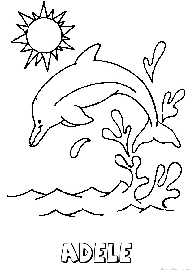 Adele dolfijn kleurplaat