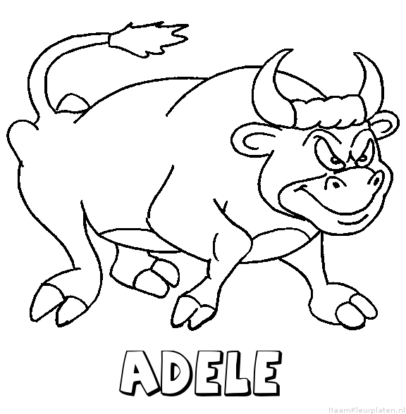 Adele stier kleurplaat