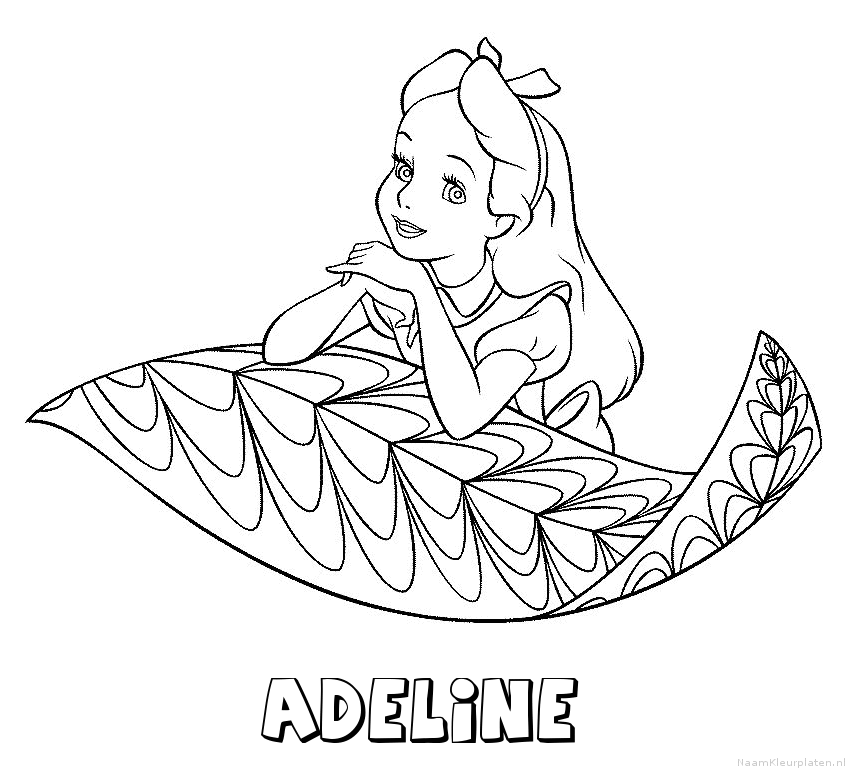 Adeline alice in wonderland kleurplaat