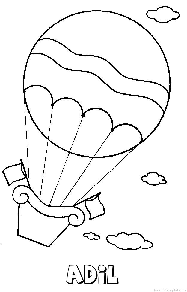Adil luchtballon kleurplaat