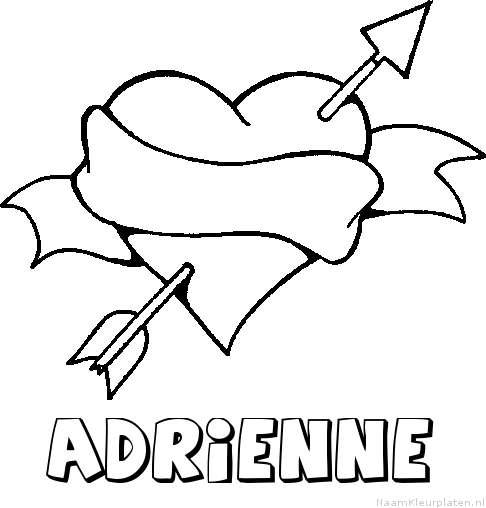 Adrienne liefde kleurplaat