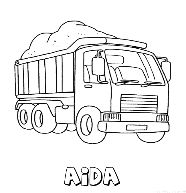 Aida vrachtwagen kleurplaat