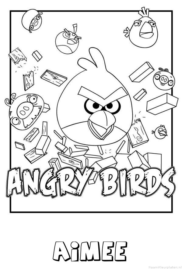 Aimee angry birds kleurplaat