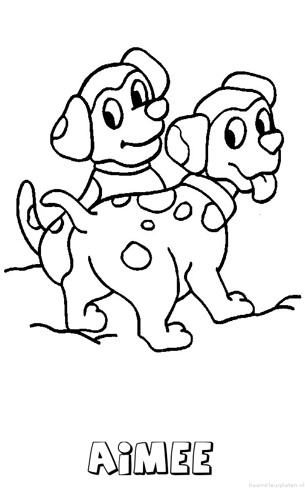 Aimee hond puppies kleurplaat