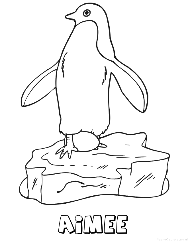 Aimee pinguin kleurplaat