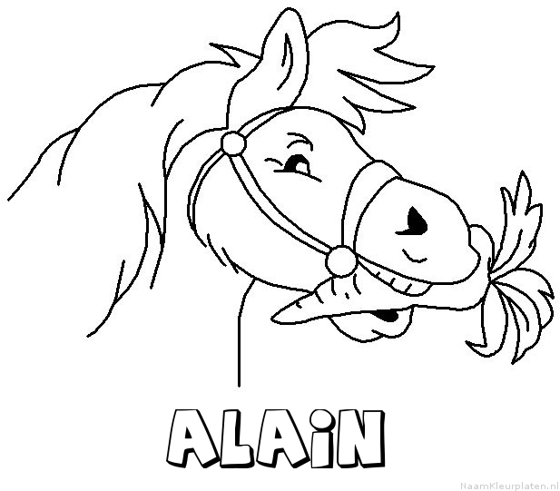 Alain paard van sinterklaas kleurplaat