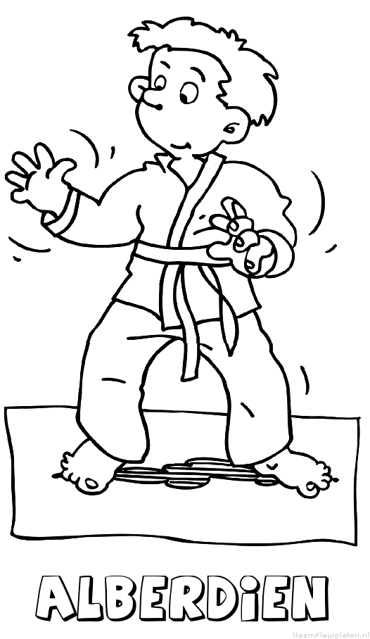 Alberdien judo kleurplaat