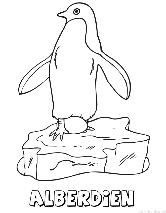 Alberdien pinguin kleurplaat