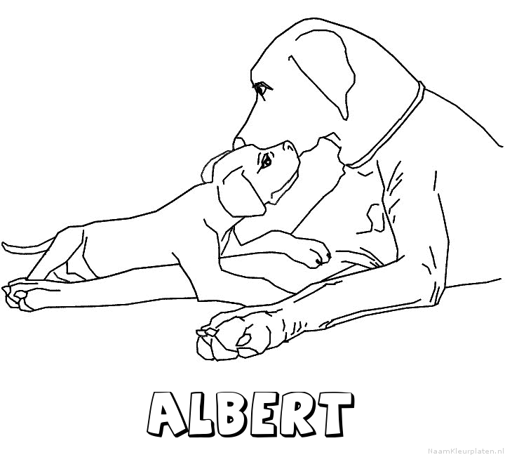 Albert hond puppy kleurplaat