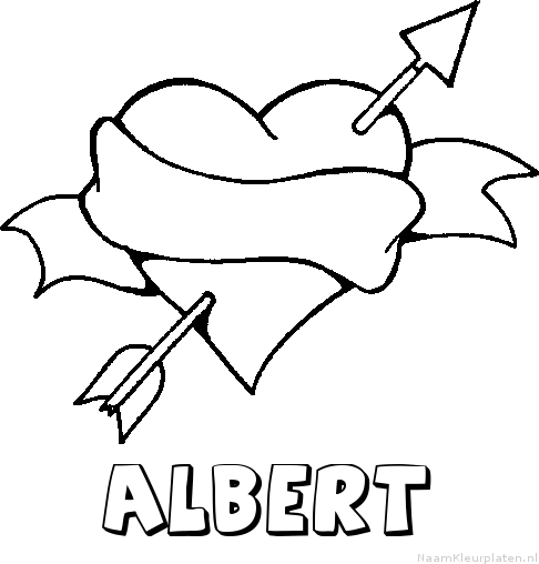 Albert liefde kleurplaat
