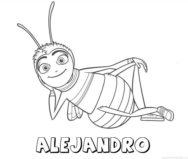 Alejandro bee movie kleurplaat