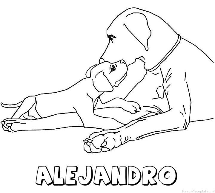 Alejandro hond puppy kleurplaat