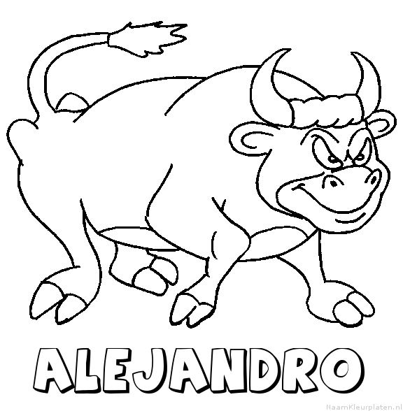Alejandro stier kleurplaat