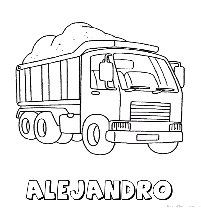 Alejandro vrachtwagen kleurplaat