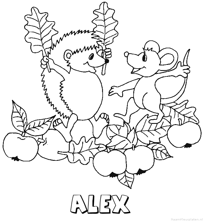 Alex egel kleurplaat