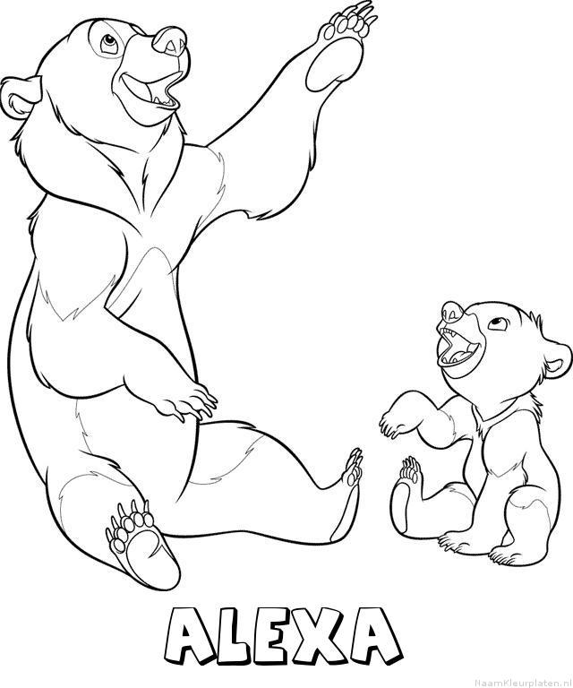 Alexa brother bear kleurplaat