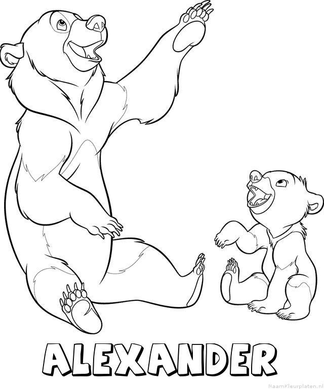 Alexander brother bear kleurplaat