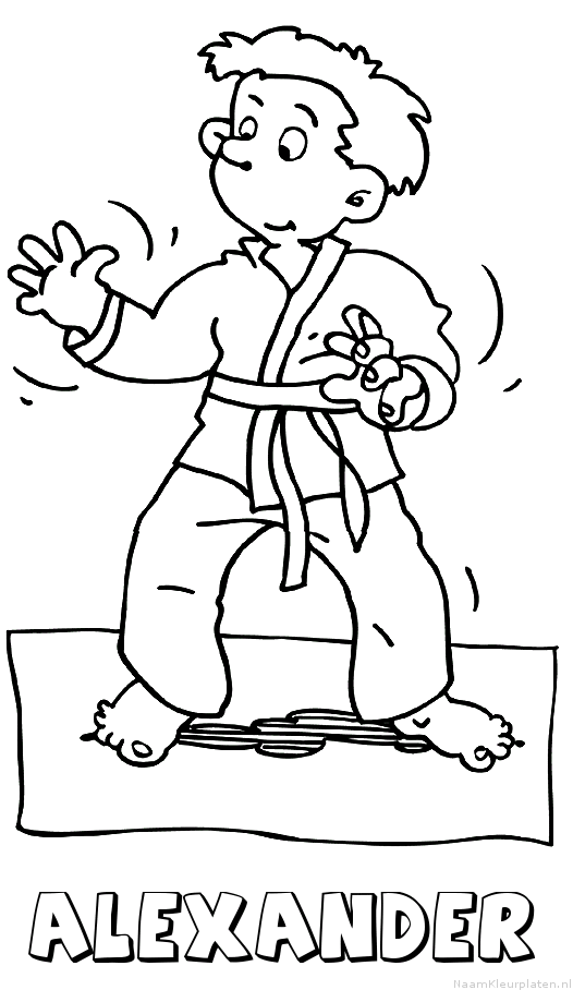 Alexander judo kleurplaat