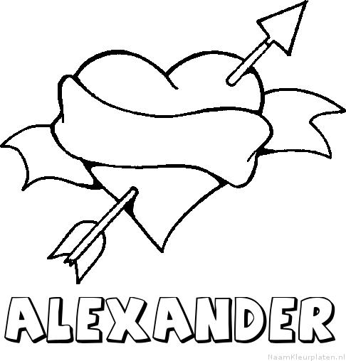 Alexander liefde kleurplaat