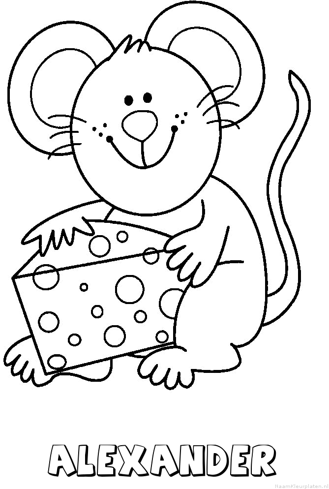 Alexander muis kaas kleurplaat