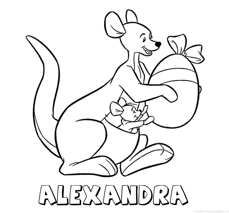 Alexandra kangoeroe kleurplaat