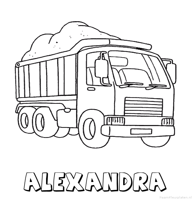 Alexandra vrachtwagen kleurplaat