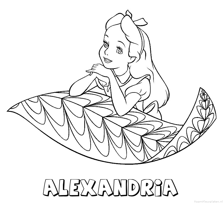 Alexandria alice in wonderland kleurplaat