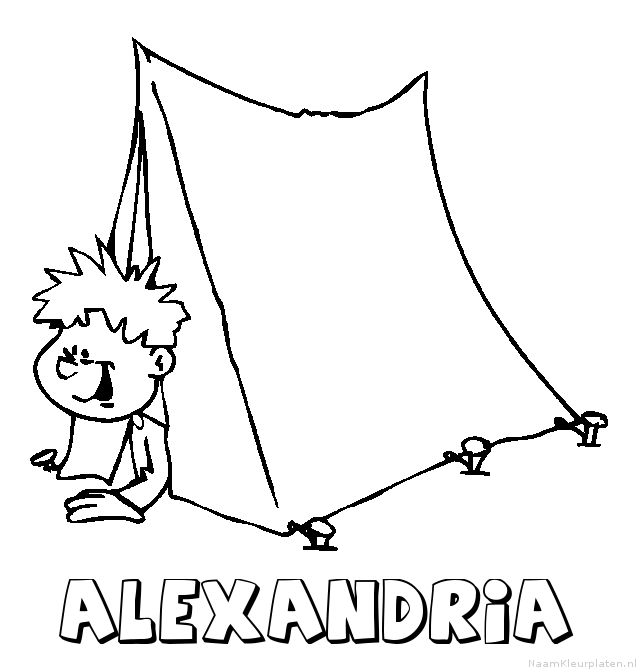 Alexandria kamperen kleurplaat