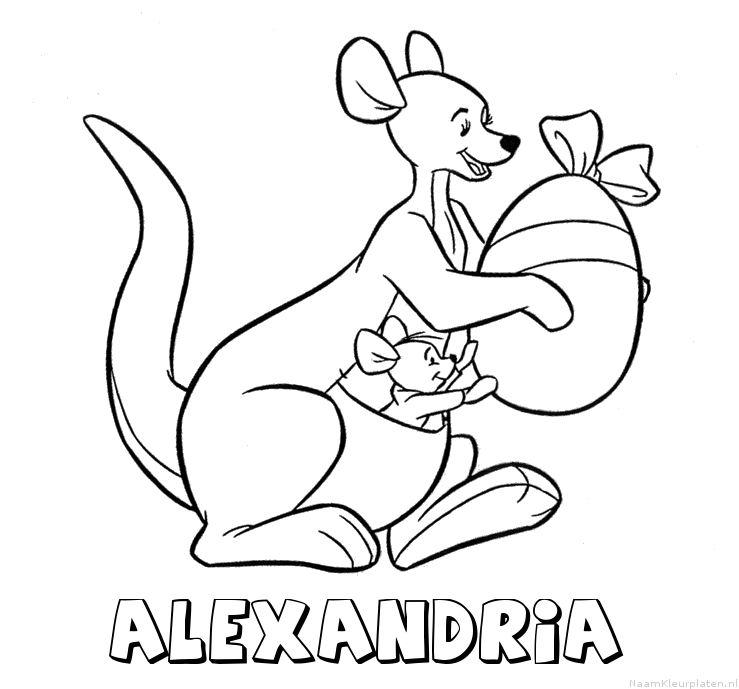 Alexandria kangoeroe kleurplaat