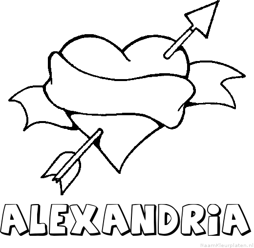 Alexandria liefde kleurplaat