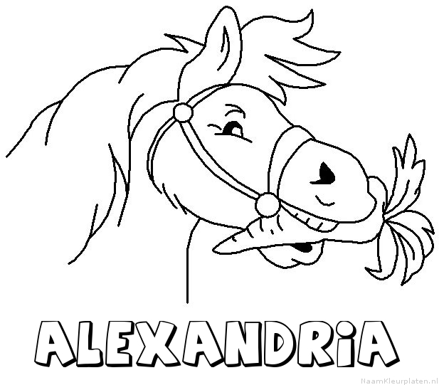 Alexandria paard van sinterklaas kleurplaat